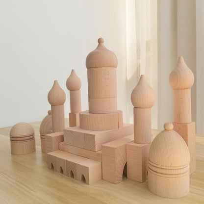 20 bis 100 Holz Bausteine Spielzeug Set