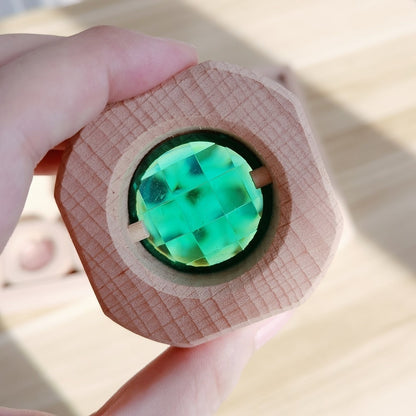 Montessori-Holz-Bausteine mit Edelstein Look